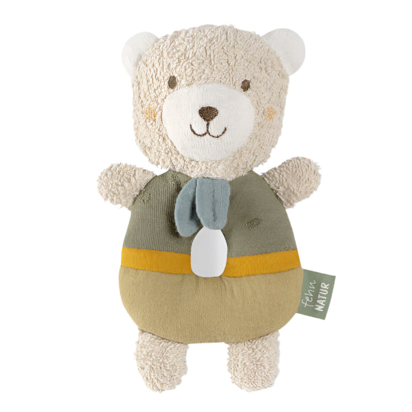 FehnNATUR Soft Ring Grab Rattle Bear