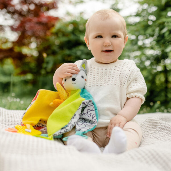 Fehn Activity Comforter Fox Deluxe Baby Soother Security Blanket