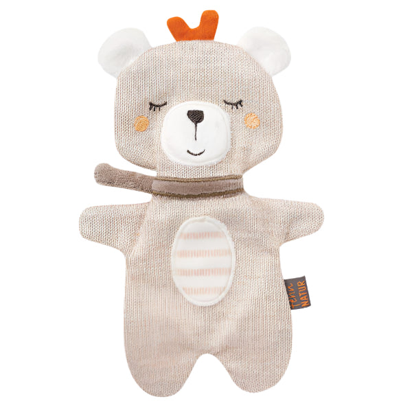 FehnNATUR Small Beige Crinkle Newborn Teddy Bear