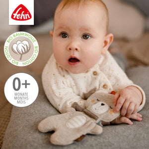 FehnNATUR Small Beige Crinkle Newborn Teddy Bear