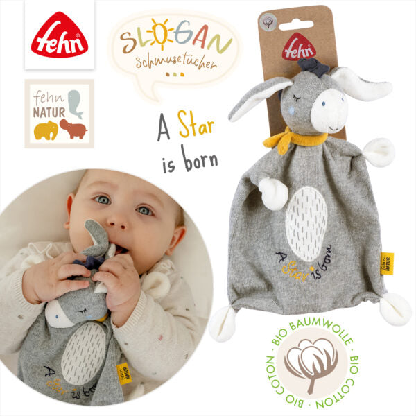 FehnNATUR Baby Comforter A Star Is Born Donkey Soother Security Blanket