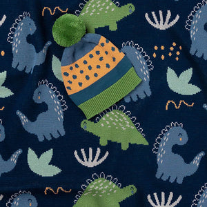 2 piece Derek Dino Dinosaur Baby Blanket & Beanie Newborn Gift Idea