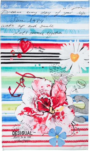 Desigual Blue summer Bath / Beach Towel