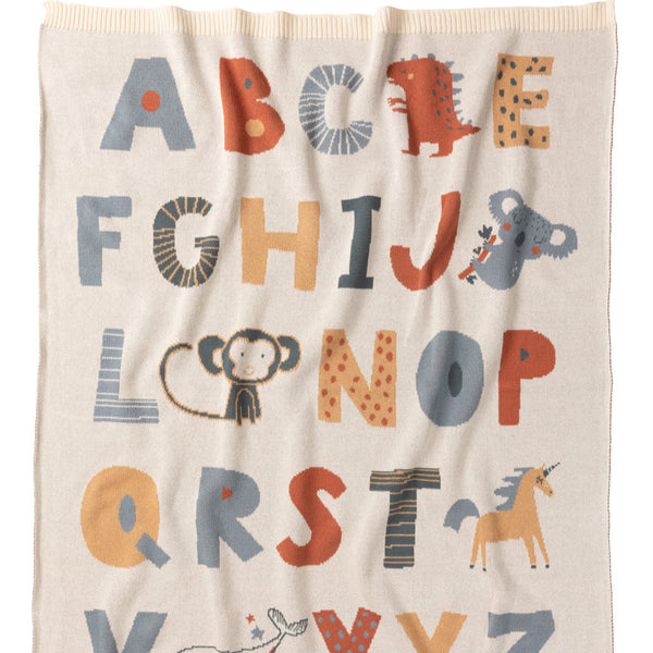 Alphabet Baby Cotton Knit Blanket