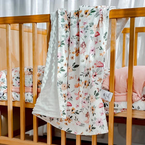 Fairy Garden Snuggly Minky Baby Blanket Pram Blanket