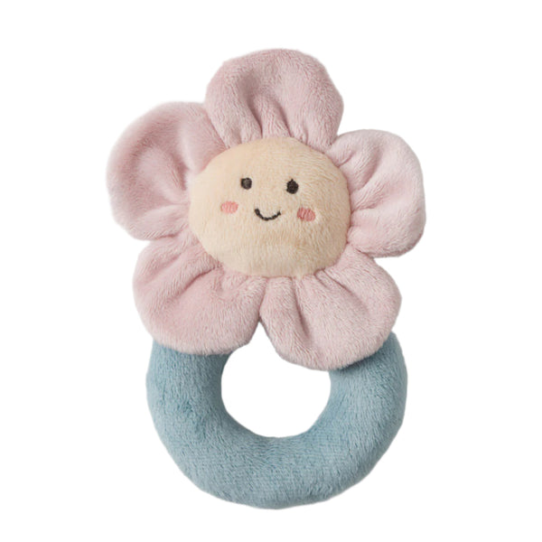 Plush Flower Grab Rattle Newborn Baby Shower Gift Idea