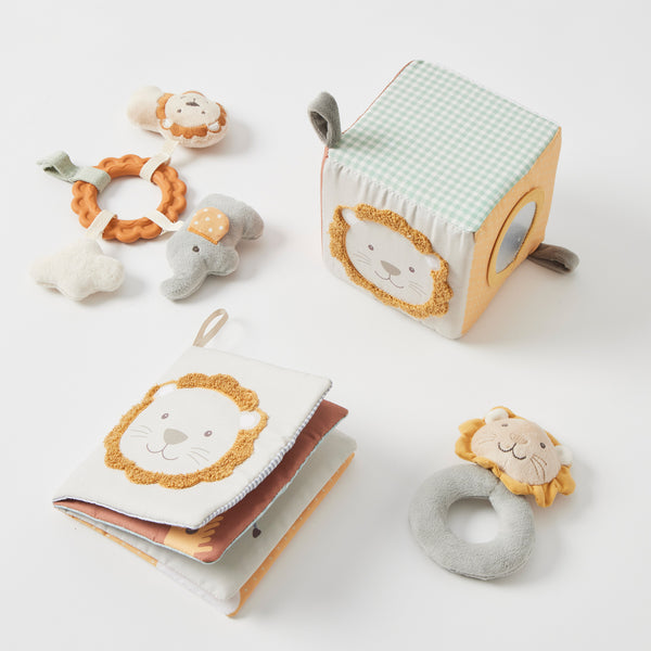Lion Plush Grab Rattle Newborn Baby Shower Gift Idea