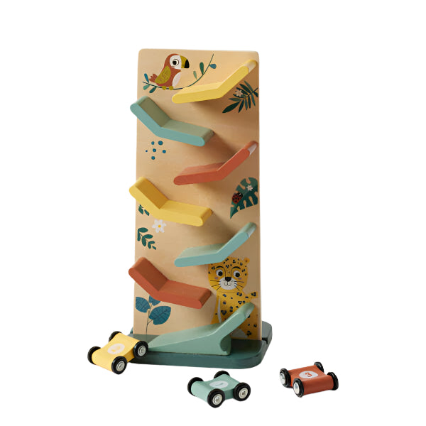 Children's Wooden Car Racing Slide