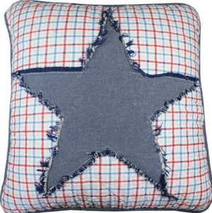Thomas Coastal Cotton Quilted Throw Rug & Bonus Star Cushion Cover