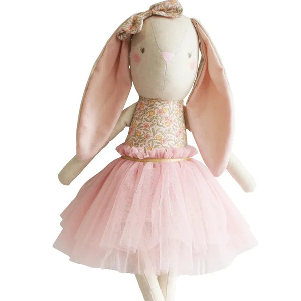 Linen Pearl Cuddle Bunny Alimrose Children's Toy Doll - Blossom Lily Pink