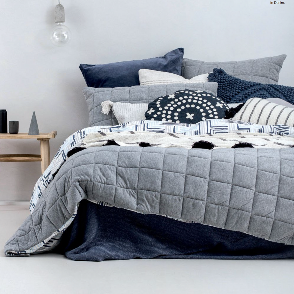 Fletcher Grey Jersey Quilt Cover Set