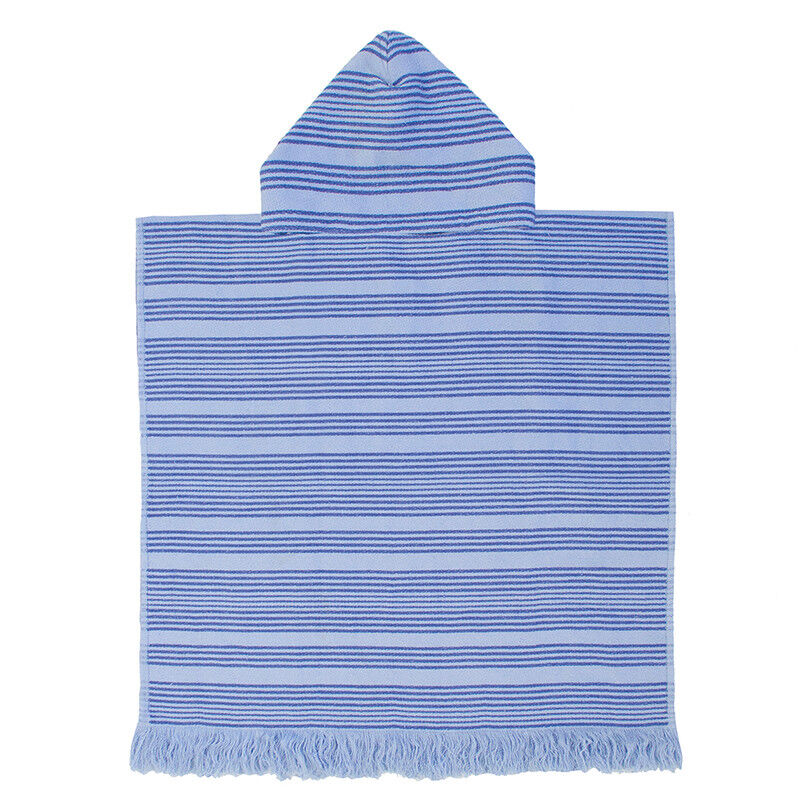 Marine Striped Kids Poncho Beach Towel