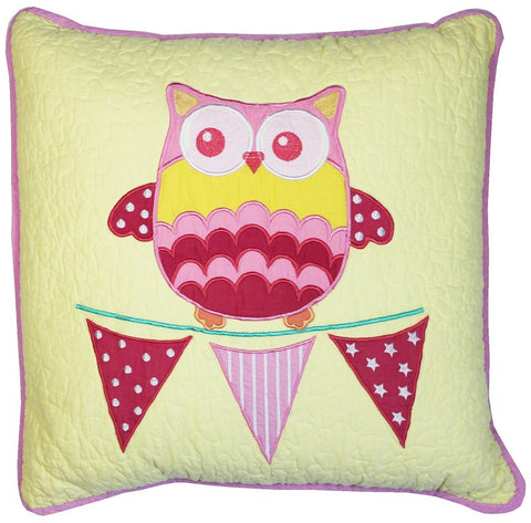 Hoot Hoot Owl Square Cushion Cover
