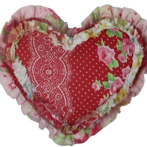 Heart Baby Rattle Emma Raspberry Floral