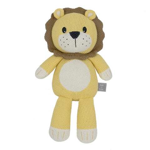 Leo the Lion Baby Knit Soft Toy Doll Baby Shower Nursery Decor Gift Idea