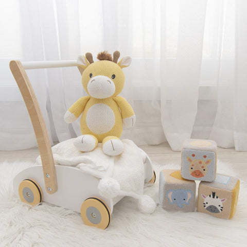 Noah the Giraffe Baby Knit Soft Toy Doll Baby Shower Nursery Decor Gift Idea