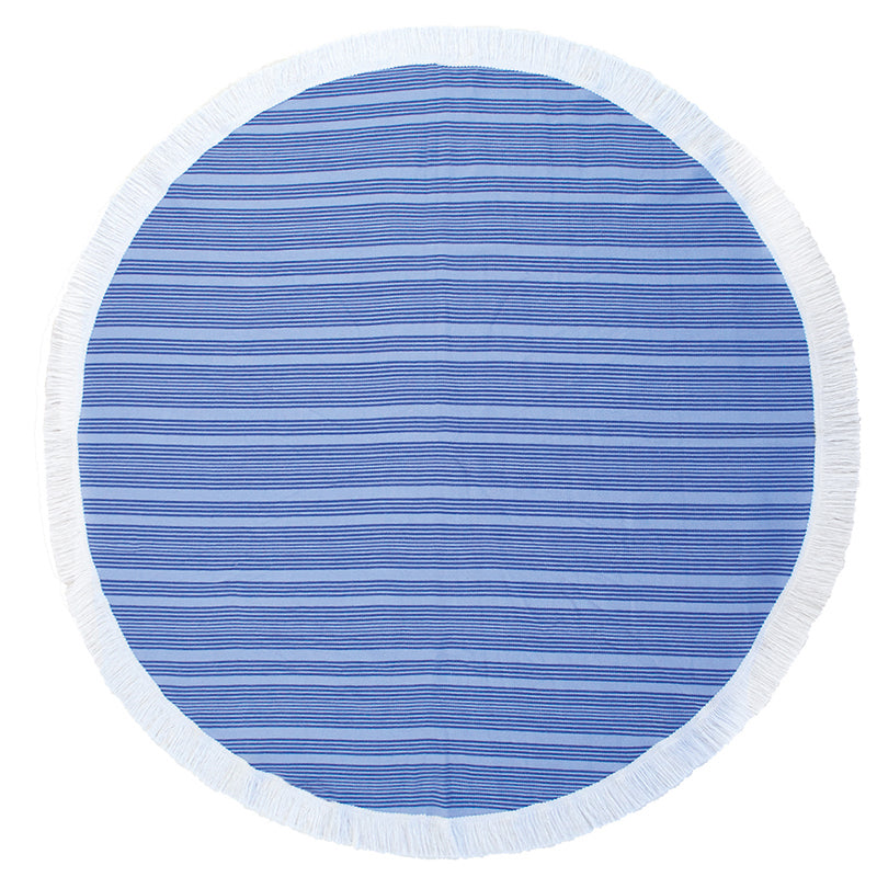 Horizon Marine Stripe Round Beach Towel