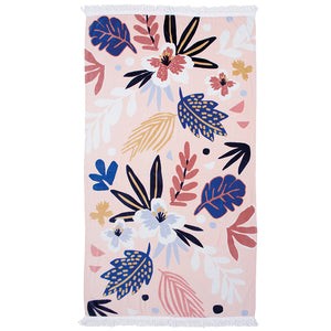 KAS Isla Cotton Tropical Beach Towel – Pink, White, Blue