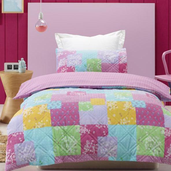 Bella Quilted Patchwork Quilt Cover Set