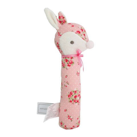 Baby Deer Pink Floral Squeaker Toy