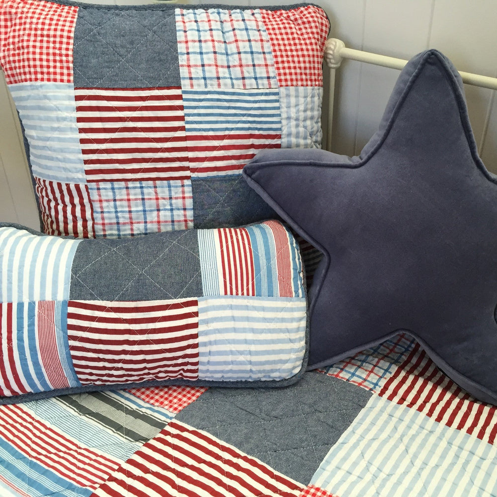 Thomas Small Patchwork Rectangle Decorator Cushion