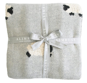 Baa Baa Grey Lamb Organic Cotton Baby Blanket