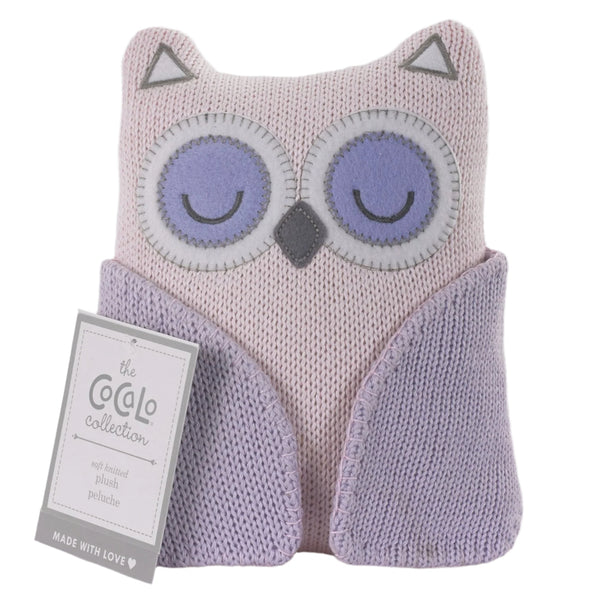 Baby Nursery Knitted Owl Toy Rattle