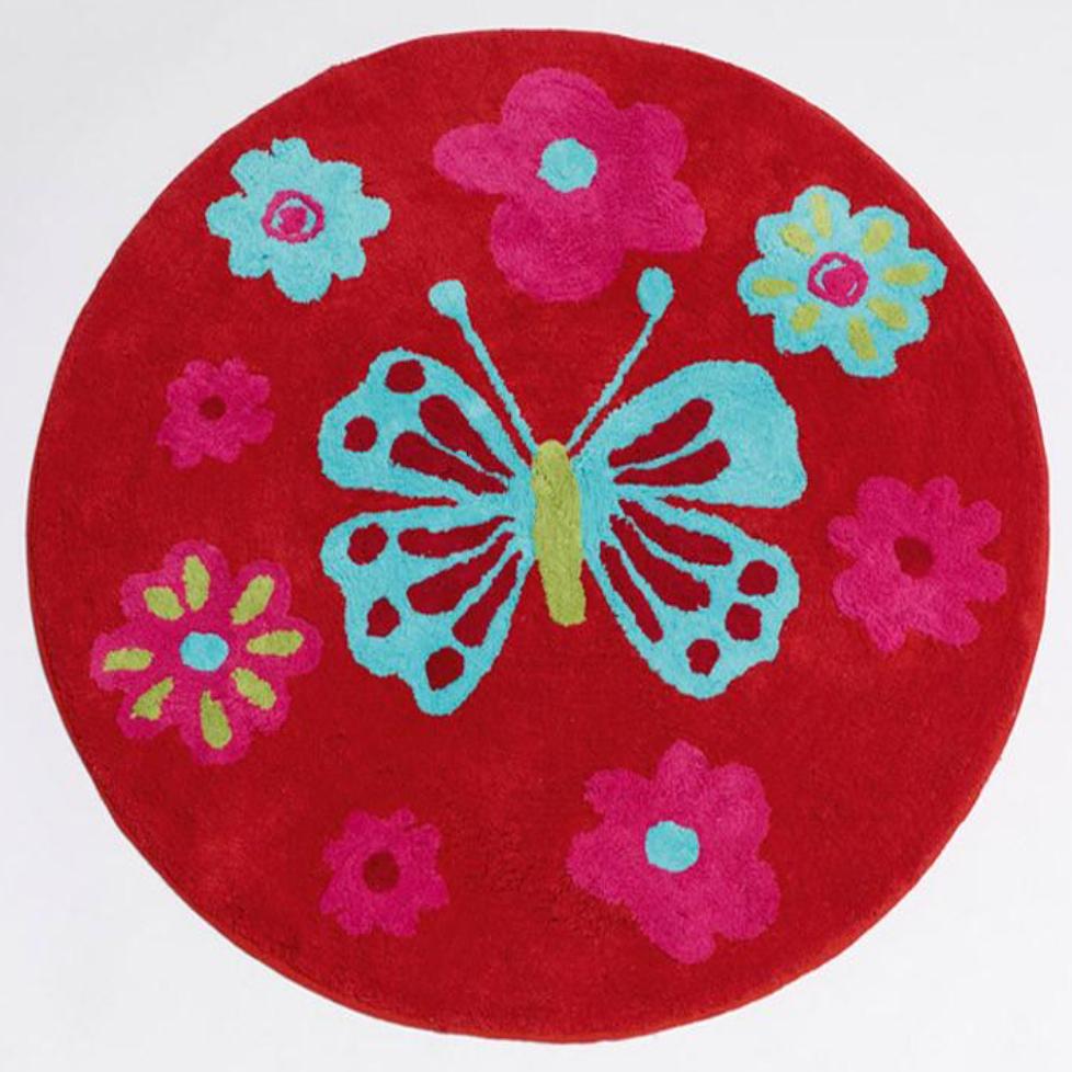 Katrina Butterfly Girls Floor Rug