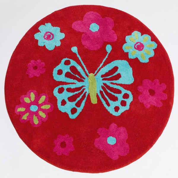 Katrina Butterfly Girls Floor Rug