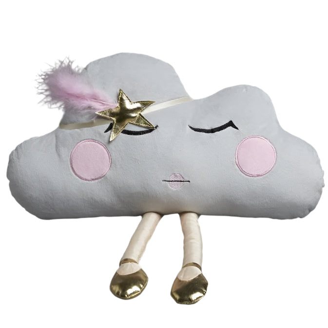Kids Grey Cloud Swan Princess Toy Cushion