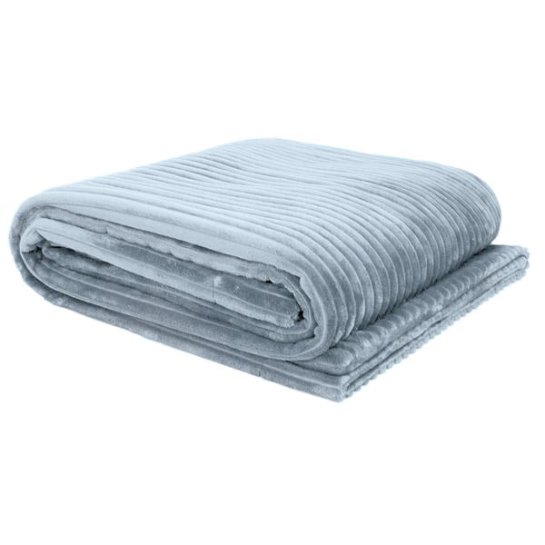 Large Channel Throw Rug Snuggle Blanket Blue Dream Lovely Linen