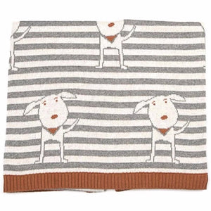 Doug Dog Cotton Knit Baby Blanket Indus Design
