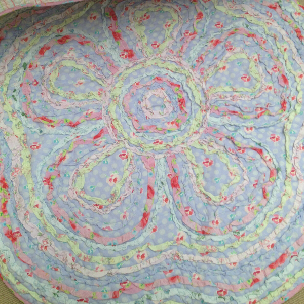 Zoey Floral Multi Ruffle Floor Rug