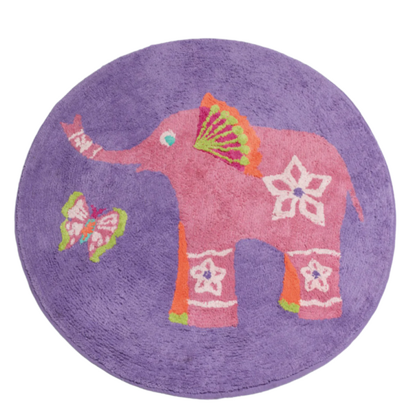 Peacock Princess Kids Elephant Floor Rug