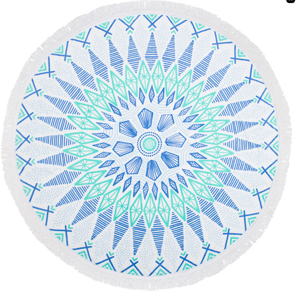 Round Gypsy Fringe Beach Towel