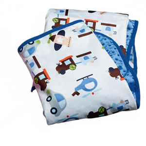 Blue Cars Mink Baby Blanket Wrap Sale