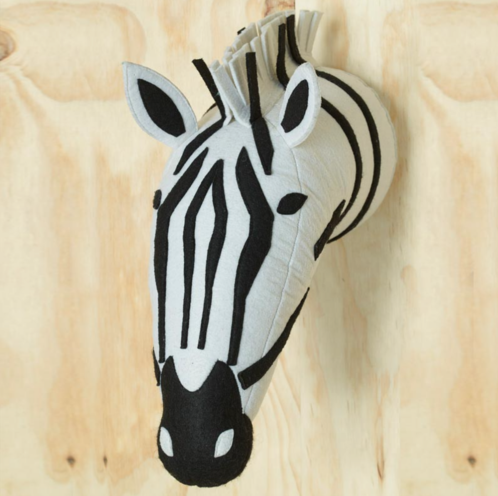In The Woods Felt Zebra Wall Art