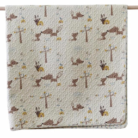 Squirrel Cotton Quilted Throw Rug