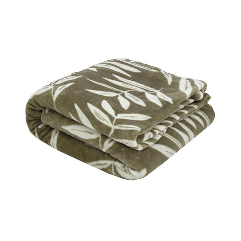 Hakea Ultra Plush Olive Bambury Blanket