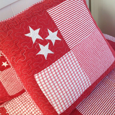 Large Filled Lachlan Red Square Cushion 50cm
