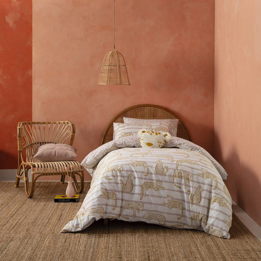 Lazy Leopards KAS Kids Quilt Cover Set