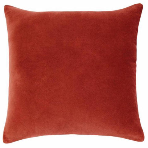 Lewis Velvet Red Brick Filled Square Cushion