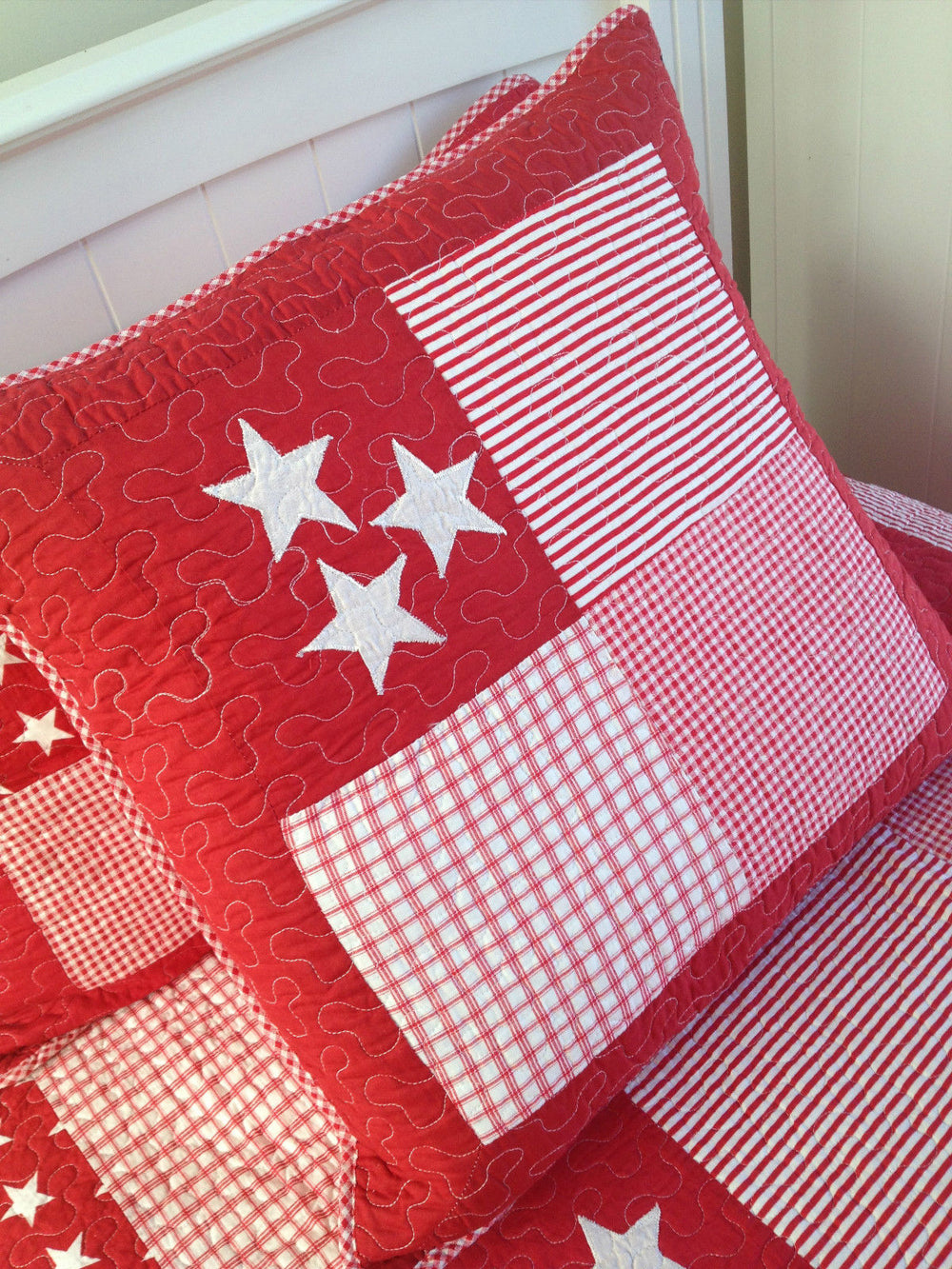 Large Filled Lachlan Red Square Cushion 50cm