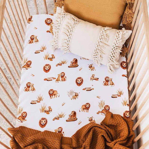 Snuggle Hunny Lion Fitted Cot Sheet