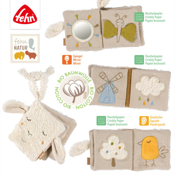 FehnNATUR Soft Sheep Baby Book