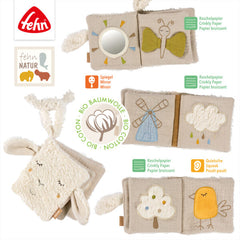 FehnNATUR Soft Sheep Baby Book