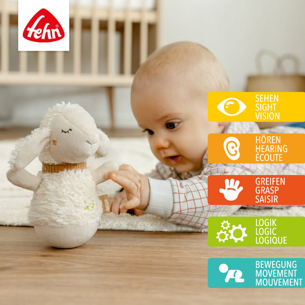 FehnNATUR Mini Roly Poly Sheep Baby Toy