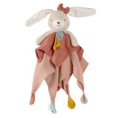 FehnNATUR Comforter Pink Hare Baby Soother Security Blanket