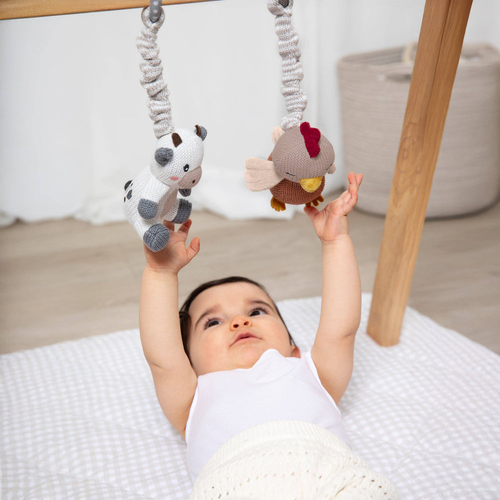 2pk Stroller Pram Baby Toys - Cow & Chicken