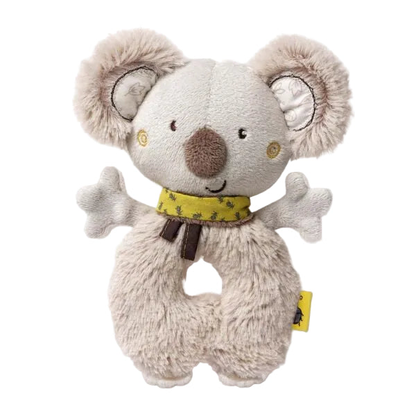 Fehn Soft Newborn Baby Ring Grab Rattle Koala